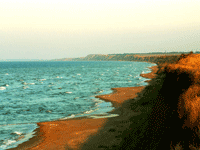пляж Кучугур, вид с обрыва