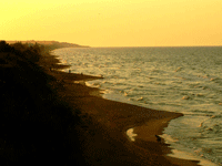 закат на пляже